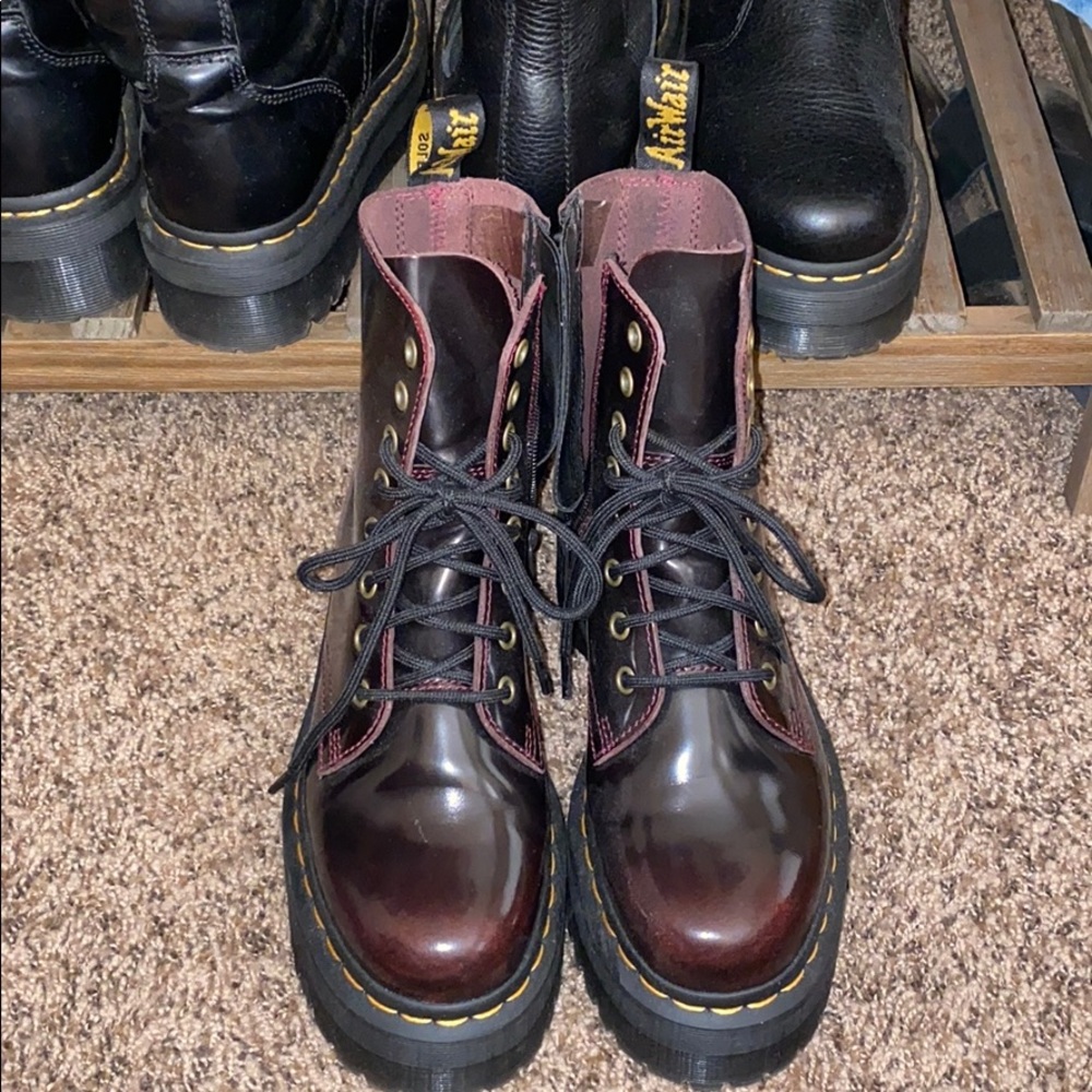 NEW (worn once!) Dr. Martens “Jadon” Arcadia Red
